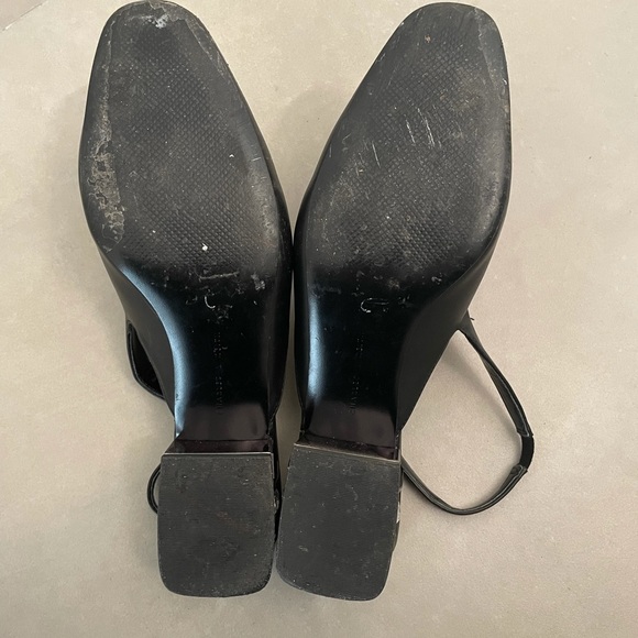 Charles and Keith Slip On Black Mules Bow Crystal - Picture 3 of 5